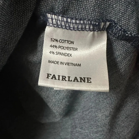 Fairlane Large Blue Cotton Textured Shirt Large - Picture 4 of 4